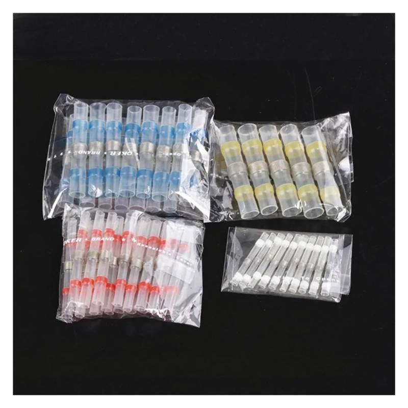 50PCS Solder Seal Heat Shrink Butt Terminals Soldering Sleeve Electrical Wire Connector Cable Terminal Connector Kit von SSOPTMCB