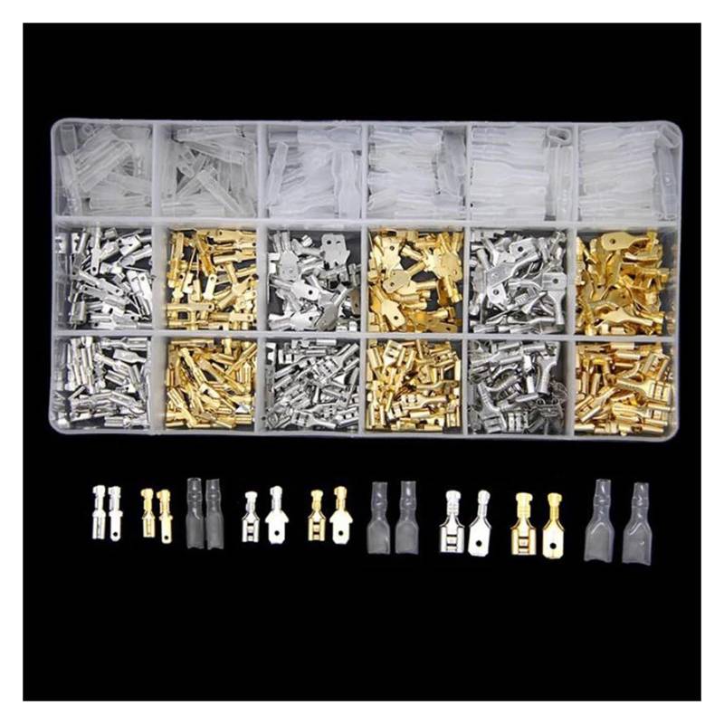 540Pcs Female Male Electrical Spade Wire Butt Connectors Lugs Battery Starter Cable Splice Crimp Terminals Kit Assortment von SSOPTMCB