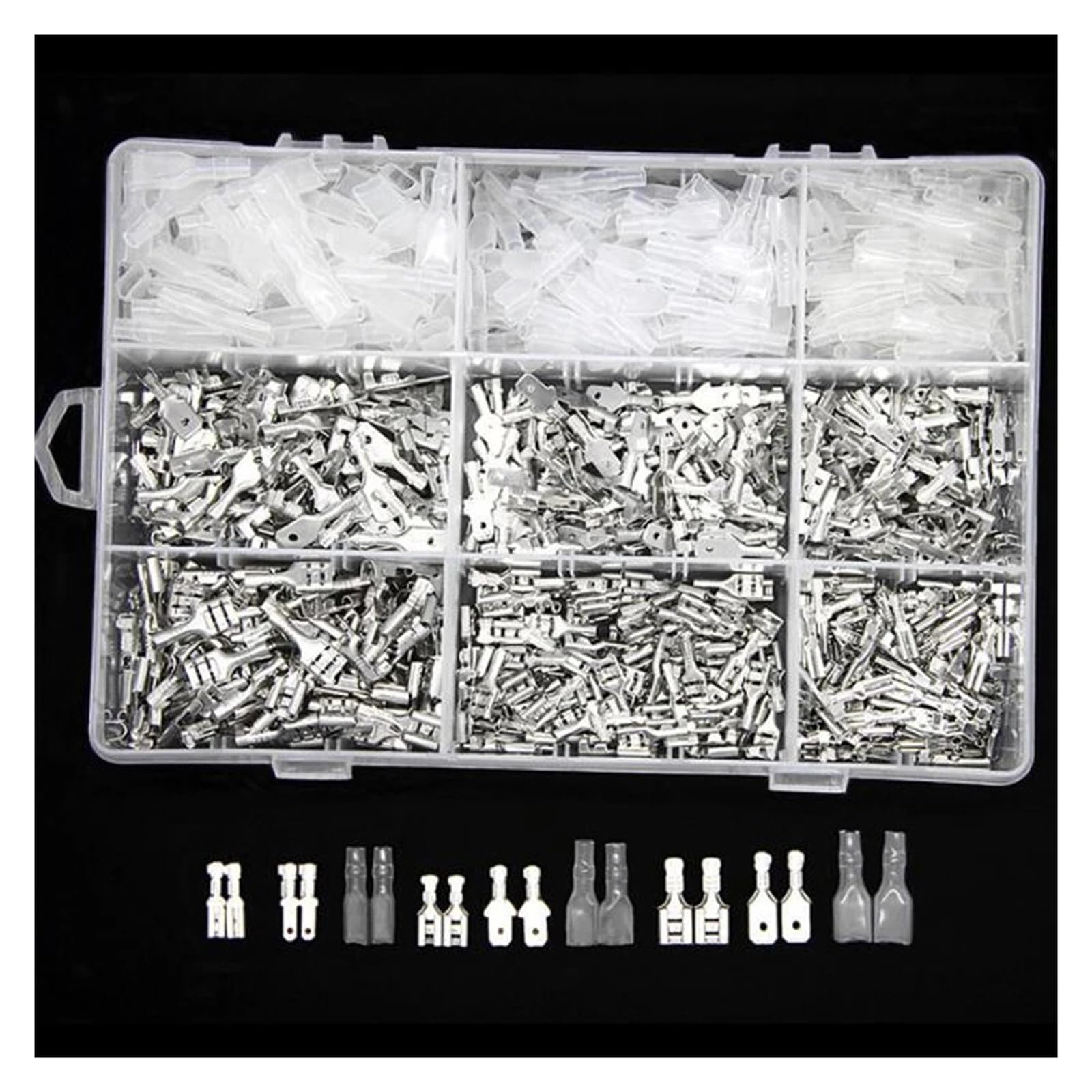 900Pcs/Set Insulated Electrical Wire Crimp Terminals 2.8/4.8/6.3mm Spade Connectors Assortment Kit with Box 900Pcs/Set Insulated Electrical Wire Crimp Terminals 2.8/4.8/6.3mm Spade Connectors Assortment Kit with Box von SSOPTMCB