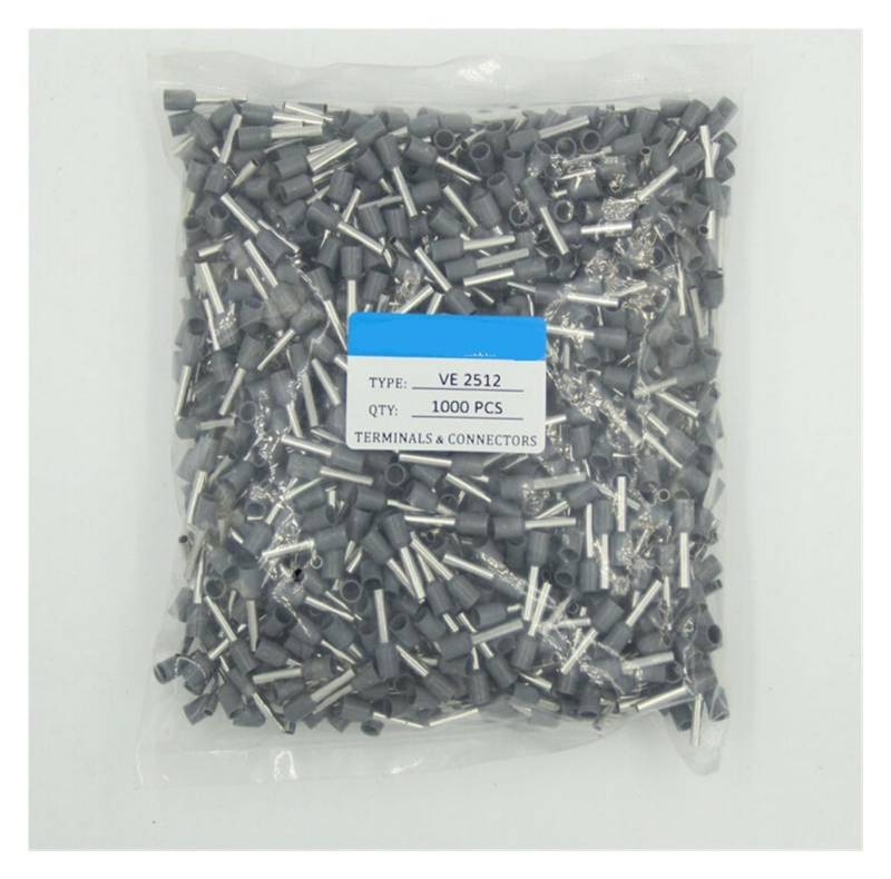 E2512 14 AWG 2.5mm2 Insulated Cord End Terminal block Wire FerrulesTubular terminal connectors von SSOPTMCB