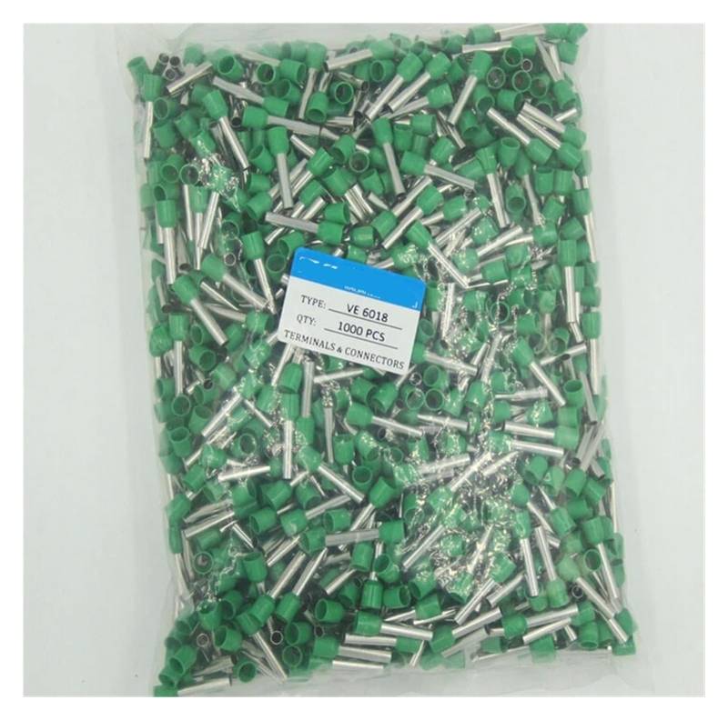 E6018 Bootlace Ferrules crimp terminal For 6.0mm AWG12 18mm length of Pin terminales electricidad von SSOPTMCB