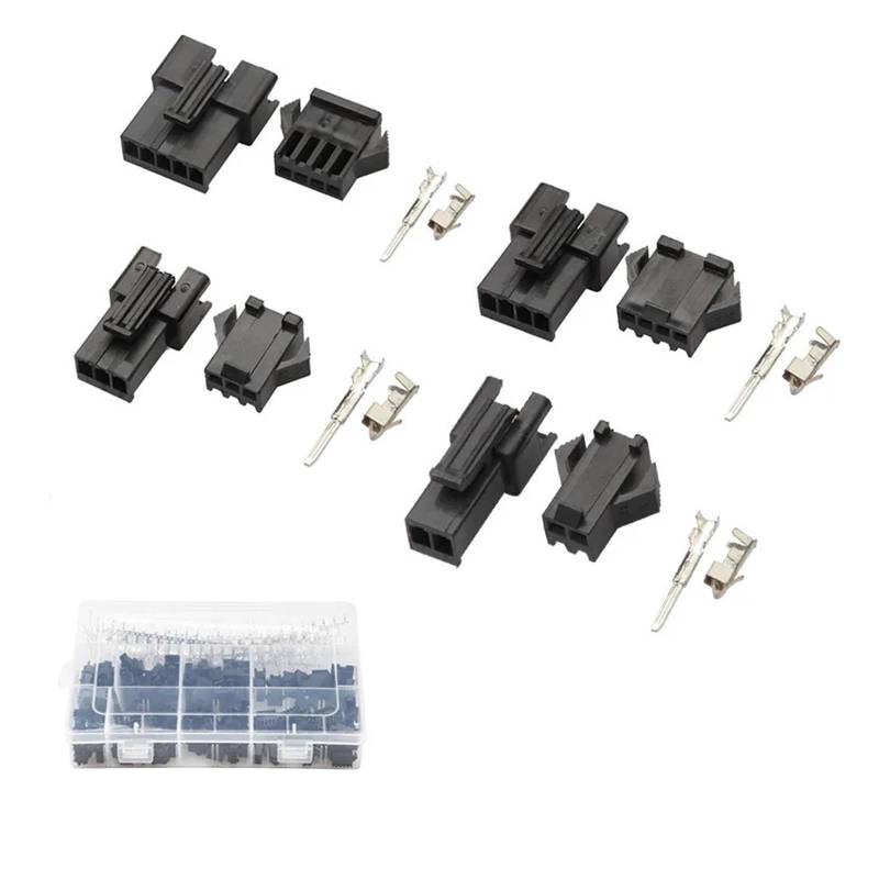 YT 600Pcs 2/3/4/5 Pin Jumper Cable Wire Pin Header Crimp Housing Connectors With Hook Male Female Connectors 2.54mm von SSOPTMCB