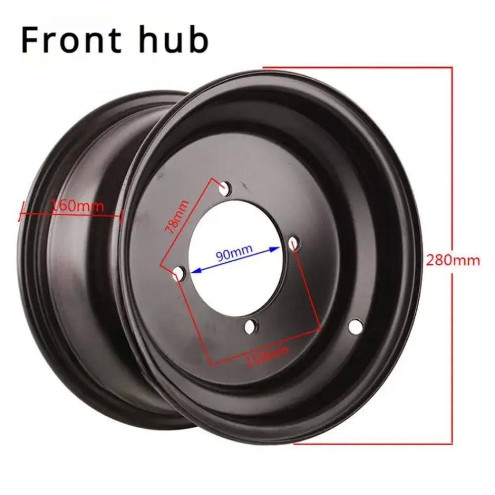 10-Zoll-Rad-Hub-Hub kompatibel mit 23 x 7.00-10 Reifenrand und 22 x 10-10 Kompatibel mit Vier-Loch-ATV- und Strandfahrzeugstahlringzubehör(Front hub) von SSUMCUWR