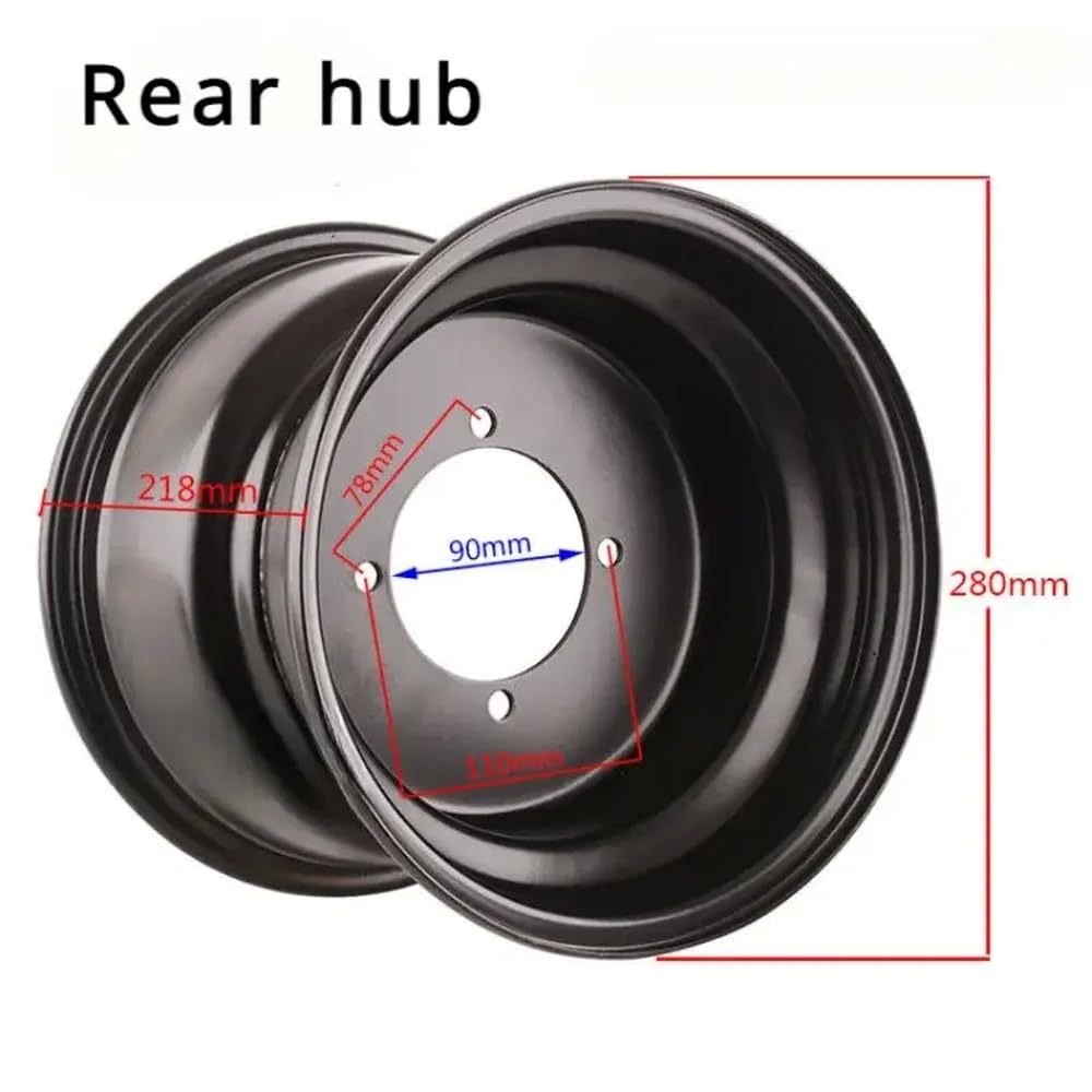 10-Zoll-Rad-Hub-Hub kompatibel mit 23 x 7.00-10 Reifenrand und 22 x 10-10 Kompatibel mit Vier-Loch-ATV- und Strandfahrzeugstahlringzubehör(Rear hub) von SSUMCUWR
