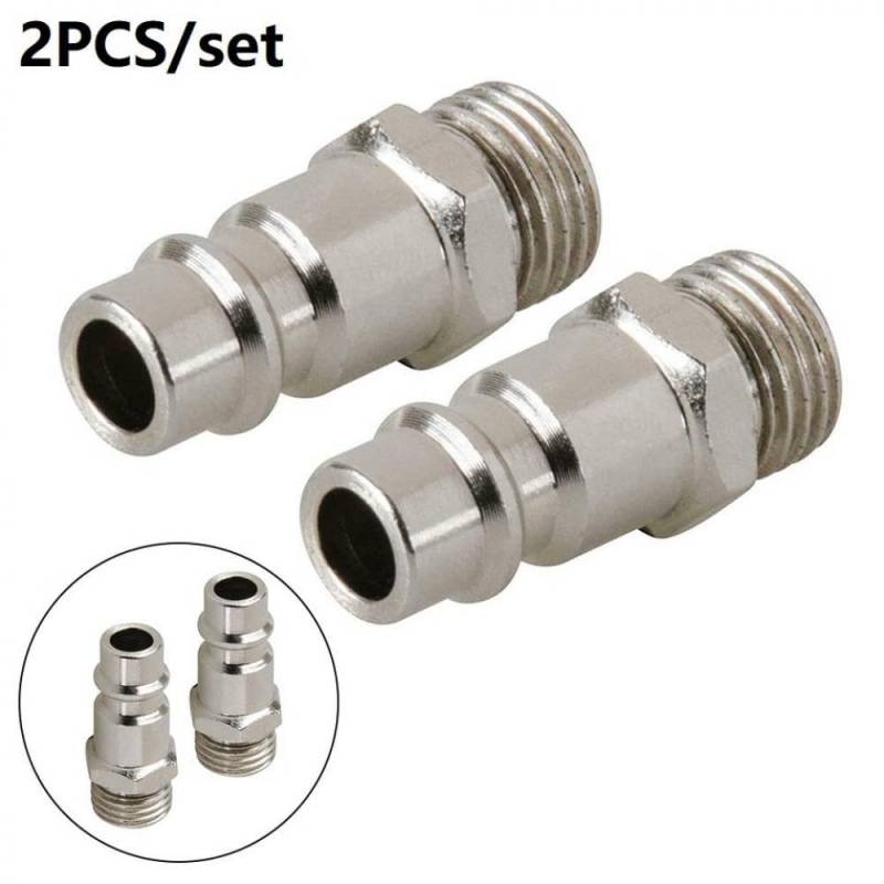 2pcs Universal Schnellfreisetzung Euro -im Euro -Stil komprimierter Luftleitungskuppl -Anschluss an 1/4 Zoll männliches pneumatisches Accessoires von SSUMCUWR