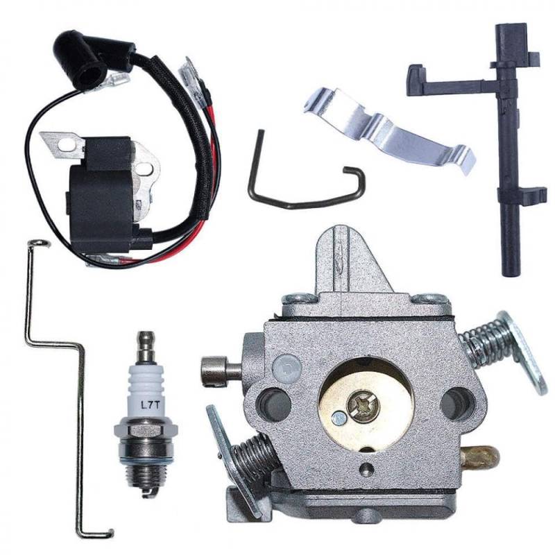 Carburetor -Zündspulenschalter Welle Drosselklappen -Drosselstangenkit kompatibel mit MS180 MS170 018 017 Kettensägen -Ersatzteile von SSUMCUWR