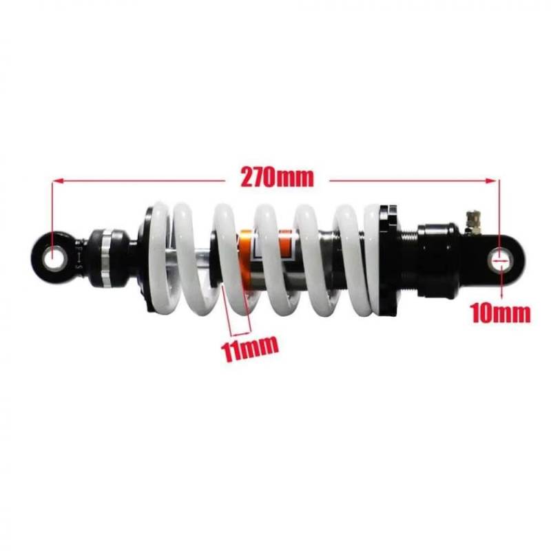 Einstellbare Dämpfung hinterer Stoßdämpfer Kompatibel mit Offroad-Motorräder kompatibel mit BSE T8 270 mm 280 mm 290 mm Länge(270mm) von SSUMCUWR