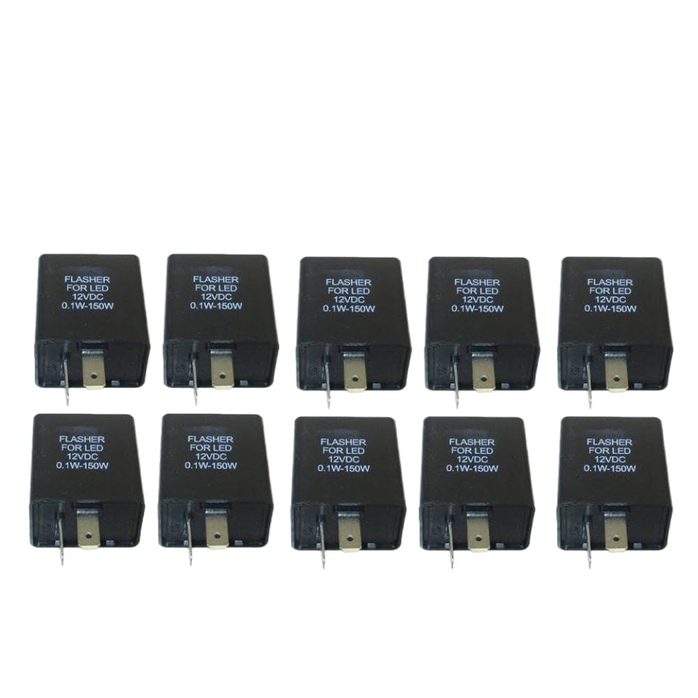 Goten 12V DC Flasher Relais kompatibel mit LED -Dreh Leichter Blinker Kompatibel mit Dirtbikes ATVs Motorräder(10 PCS) von SSUMCUWR