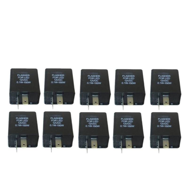 Goten 12V DC Flasher Relais kompatibel mit LED -Dreh Leichter Blinker Kompatibel mit Dirtbikes ATVs Motorräder(10 PCS) von SSUMCUWR