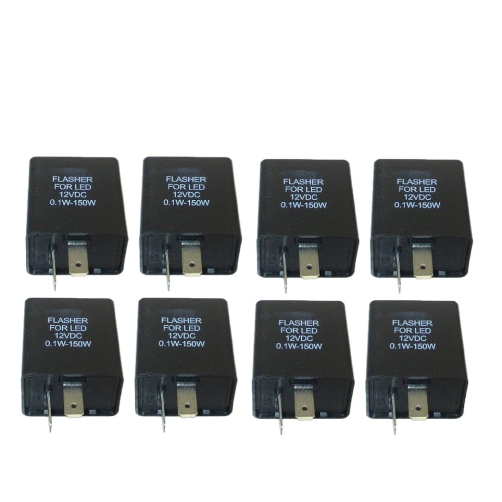 Goten 12V DC Flasher Relais kompatibel mit LED -Dreh Leichter Blinker Kompatibel mit Dirtbikes ATVs Motorräder(8 PCS) von SSUMCUWR