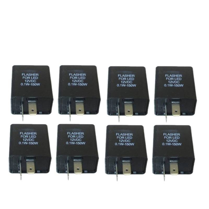 Goten 12V DC Flasher Relais kompatibel mit LED -Dreh Leichter Blinker Kompatibel mit Dirtbikes ATVs Motorräder(8 PCS) von SSUMCUWR