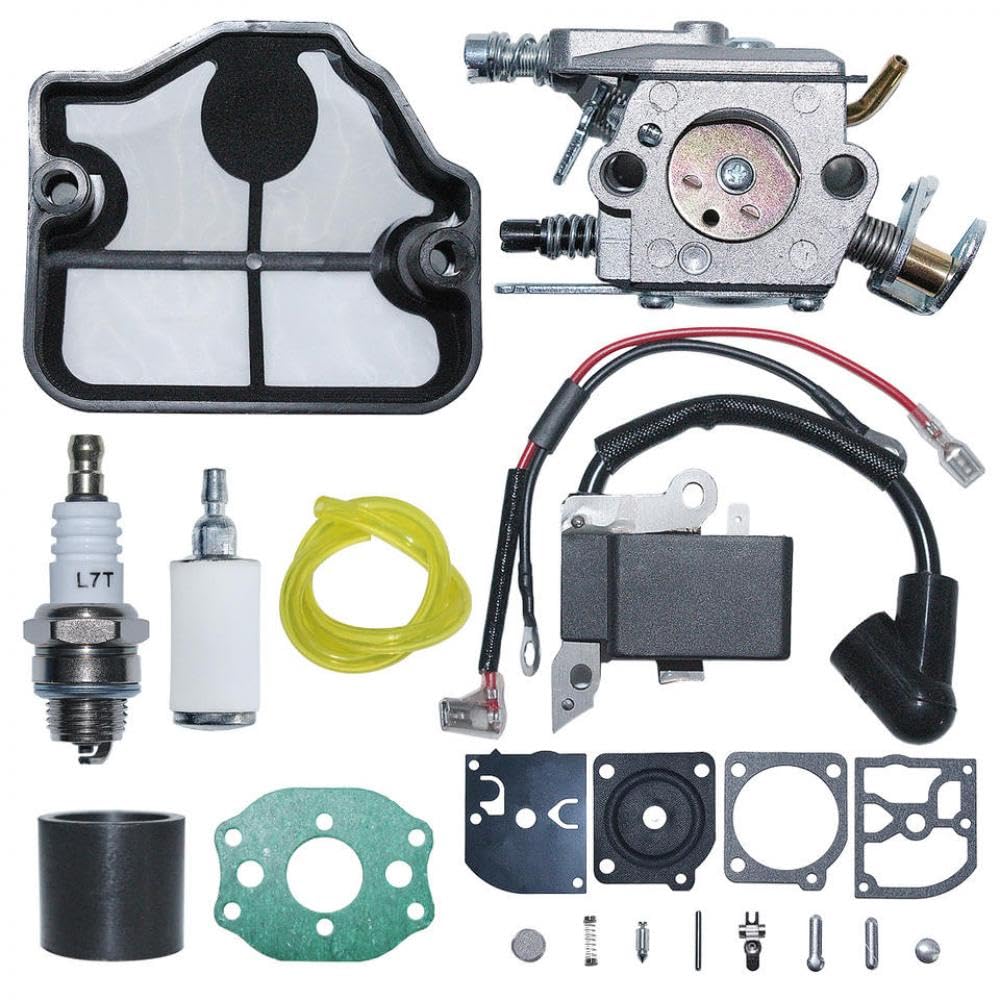 Kompatibler Vergaser und Zündspulenkit Kompatibel mit 136 137 141 142 Reparaturen der Kettensägen -Teile Elektrowerkzeug Kompatibler Vergaser und Zündspulenkit Kompatibel mit 136 137 141 142 Reparaturen der Kettensägen -Teile Elektrowerkzeug von SSUMCUWR