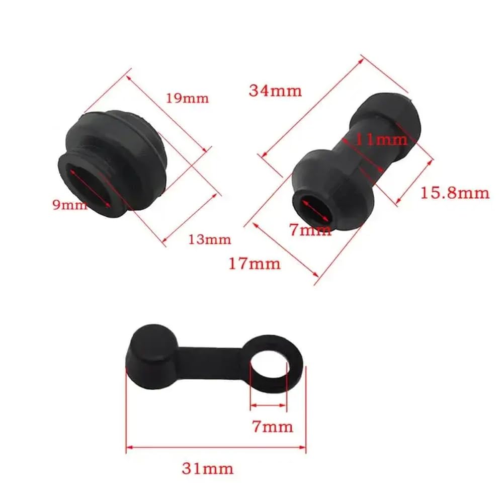 Motorrad universelle Scheibenbrems -Pumpe wasserdichte Gummiabdeckung Kompatibel mit obere und untere Bremssattel -Stoßdämpferhülle(Type N) von SSUMCUWR