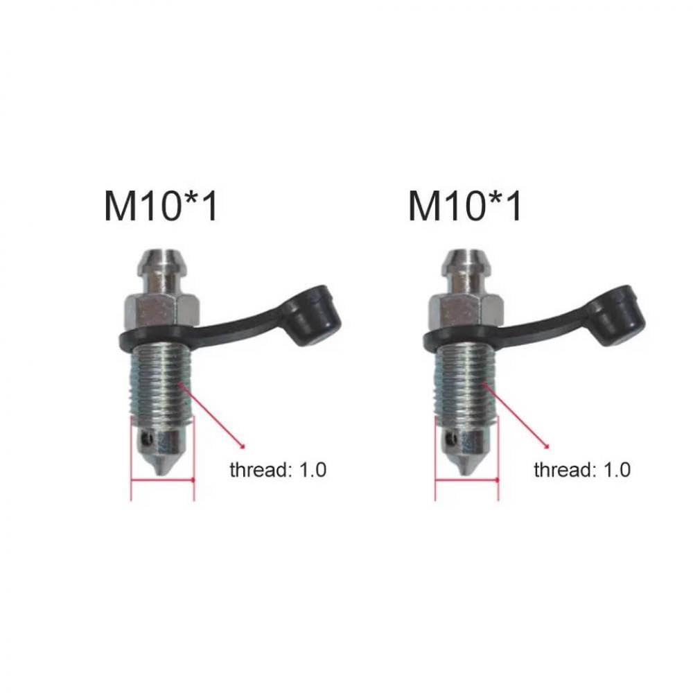 Motorradbremsenpumpen -Bremssättel Abgasblutschraube M8 M10 125 10 Pitch mit Gummistaubkappe, die mit Mopeds kompatibel ist und(M10x1 (2pcs) von SSUMCUWR
