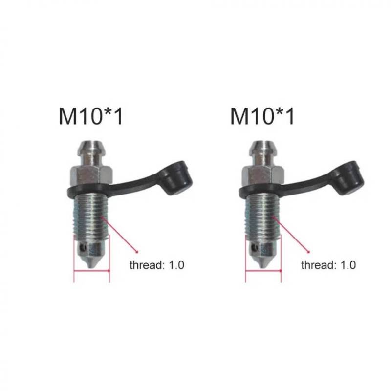 Motorradbremsenpumpen -Bremssättel Abgasblutschraube M8 M10 125 10 Pitch mit Gummistaubkappe, die mit Mopeds kompatibel ist und(M10x1 (2pcs) von SSUMCUWR