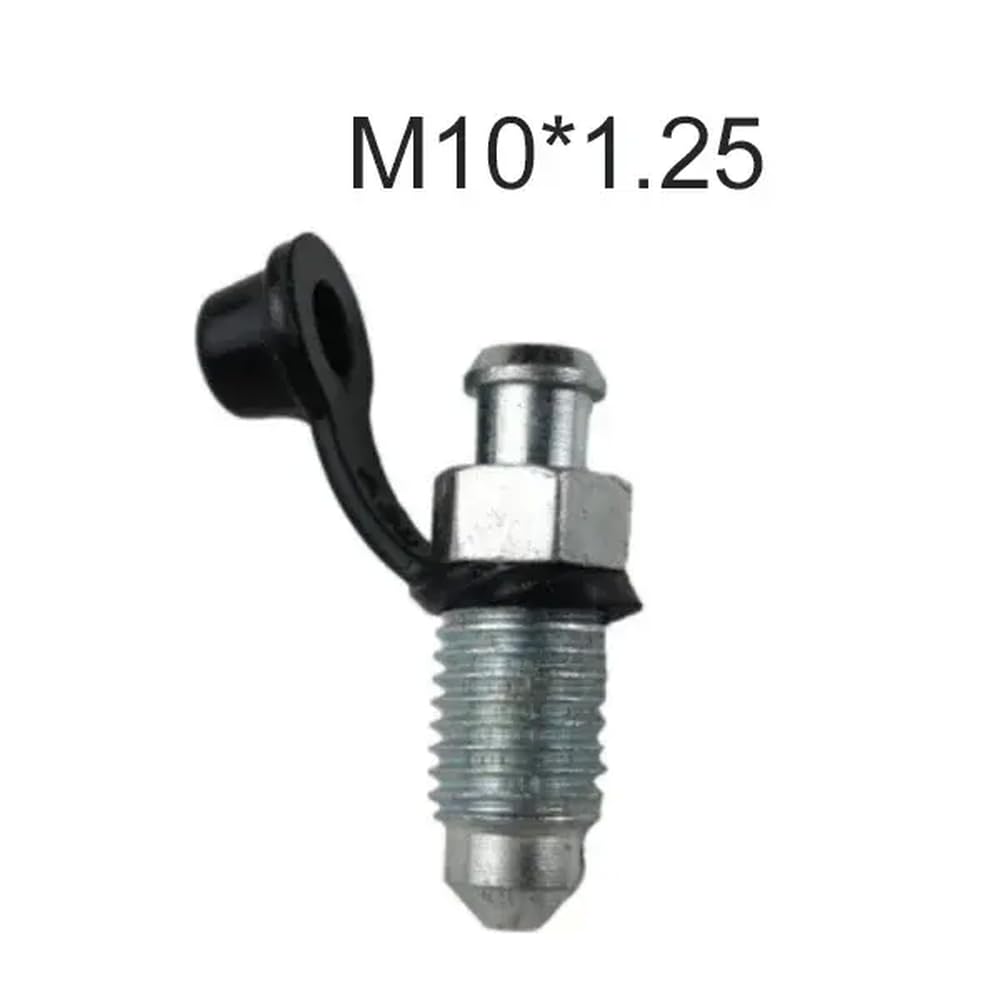 Motorradbremsenpumpen -Bremssättel Abgasblutschraube M8 M10 125 10 Pitch mit Gummistaubkappe, die mit Mopeds kompatibel ist und(M10x1.25 (1pcs) von SSUMCUWR
