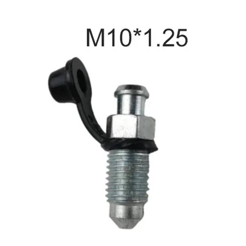 Motorradbremsenpumpen -Bremssättel Abgasblutschraube M8 M10 125 10 Pitch mit Gummistaubkappe, die mit Mopeds kompatibel ist und(M10x1.25 (1pcs) von SSUMCUWR
