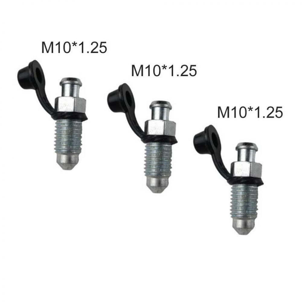 Motorradbremsenpumpen -Bremssättel Abgasblutschraube M8 M10 125 10 Pitch mit Gummistaubkappe, die mit Mopeds kompatibel ist und(M10x1.25 (3pcs) von SSUMCUWR