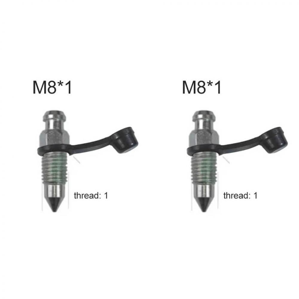 Motorradbremsenpumpen -Bremssättel Abgasblutschraube M8 M10 125 10 Pitch mit Gummistaubkappe, die mit Mopeds kompatibel ist und(M8x1 (2pcs) von SSUMCUWR