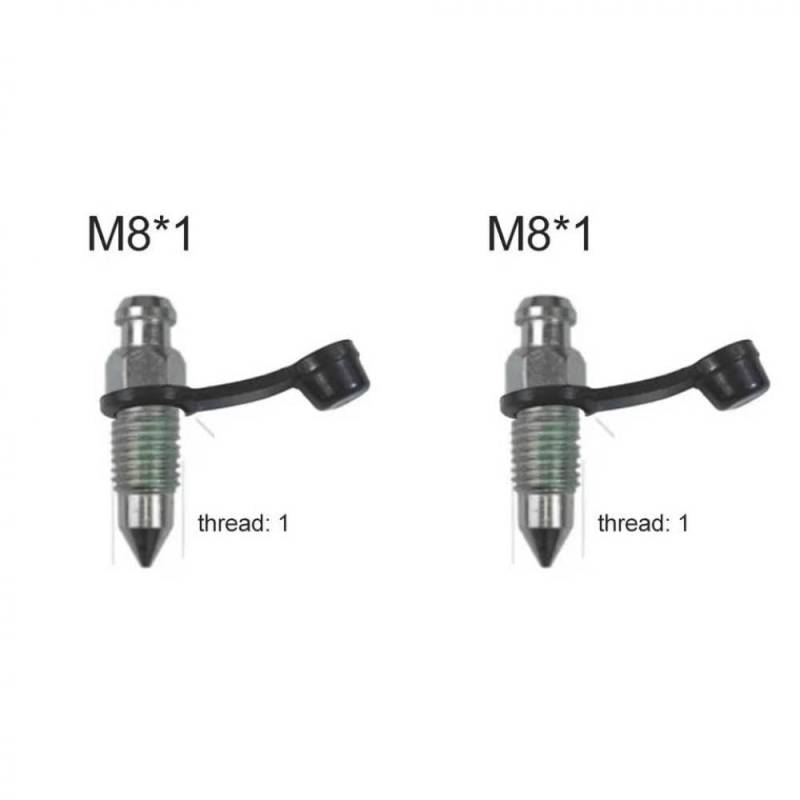 Motorradbremsenpumpen -Bremssättel Abgasblutschraube M8 M10 125 10 Pitch mit Gummistaubkappe, die mit Mopeds kompatibel ist und(M8x1 (2pcs) von SSUMCUWR