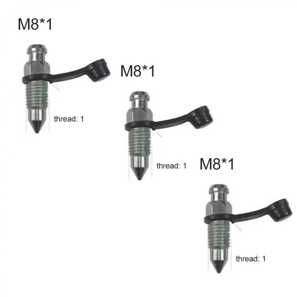 Motorradbremsenpumpen -Bremssättel Abgasblutschraube M8 M10 125 10 Pitch mit Gummistaubkappe, die mit Mopeds kompatibel ist und(M8x1 (3pcs) von SSUMCUWR
