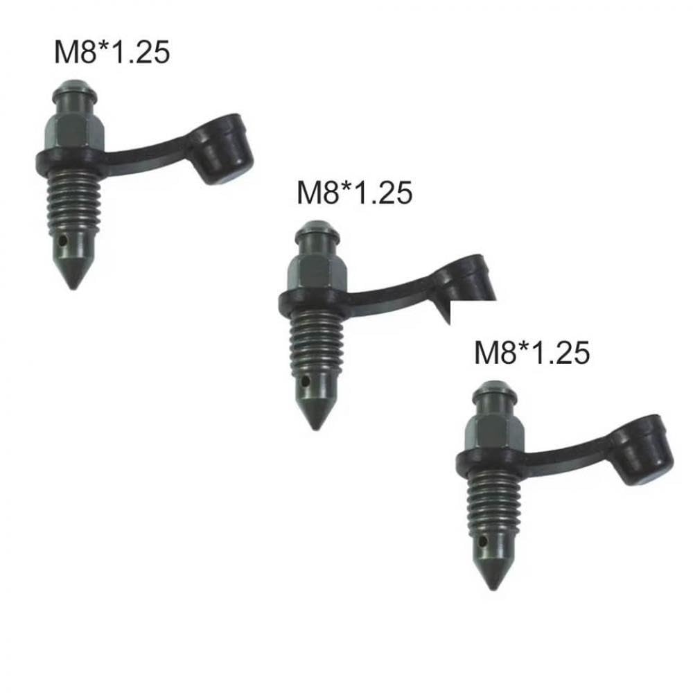 Motorradbremsenpumpen -Bremssättel Abgasblutschraube M8 M10 125 10 Pitch mit Gummistaubkappe, die mit Mopeds kompatibel ist und(M8x1.25 (3pcs) von SSUMCUWR