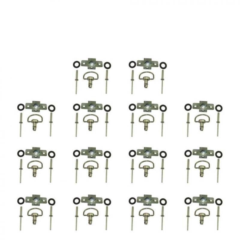 Schnellveröffentlichungs-D-Ring-Befestigungselemente Kompatibel mit 14-mm-Rennverkleidungen, die mit verschiedenen Rennanwendungen kompatibel sind(10 Sets) von SSUMCUWR