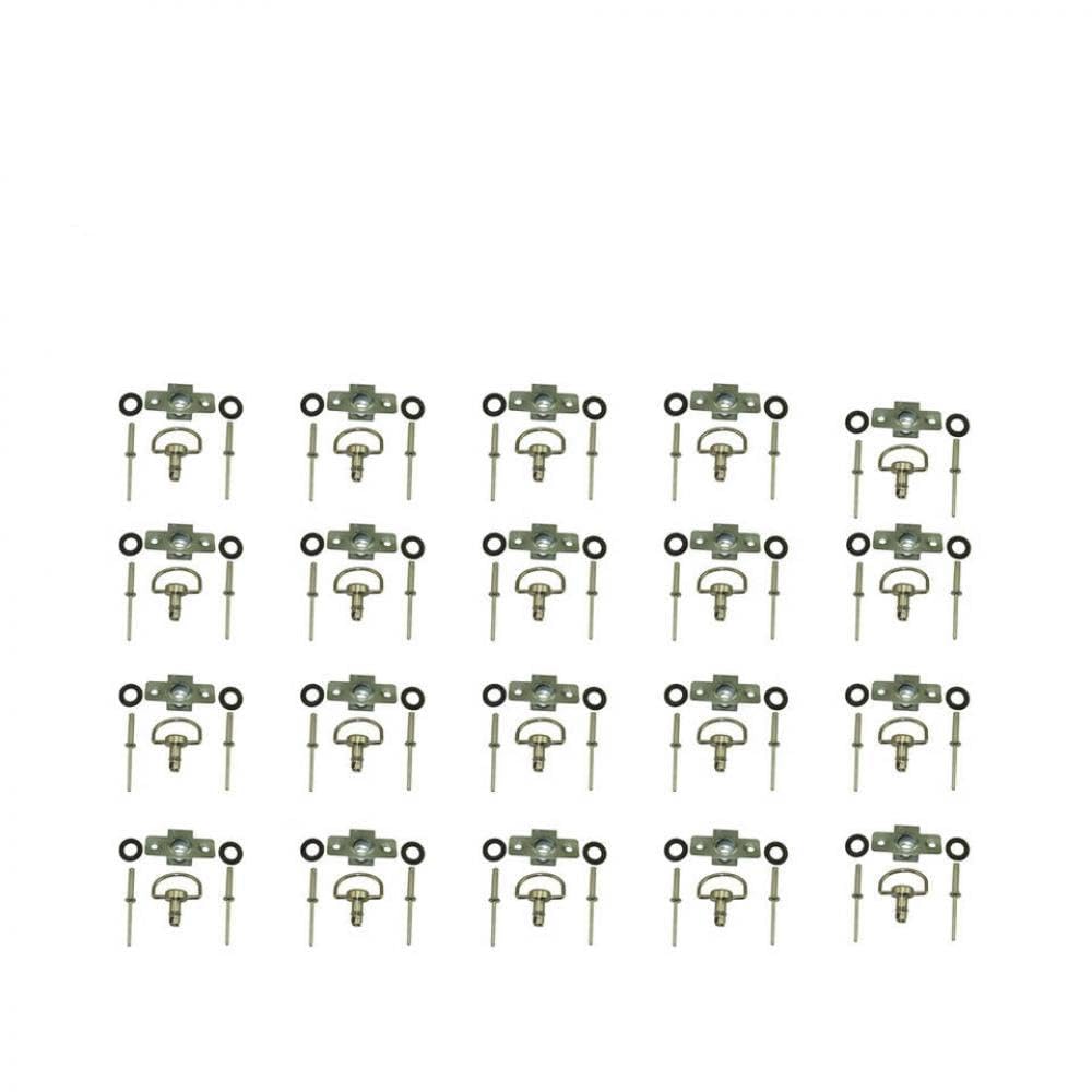 Schnellveröffentlichungs-D-Ring-Befestigungselemente Kompatibel mit 14-mm-Rennverkleidungen, die mit verschiedenen Rennanwendungen kompatibel sind(20 Sets) von SSUMCUWR