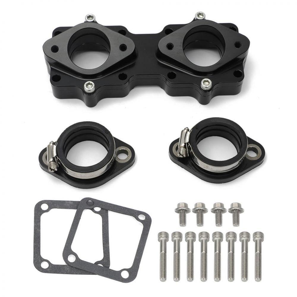Universal Billet -Ansaugkrümmer Kompatibel mit 33 mm 34 mm 35 mm und 36 mm Vergaser, die mit Banshee YFZ350 kompatibel sind(Black) von SSUMCUWR