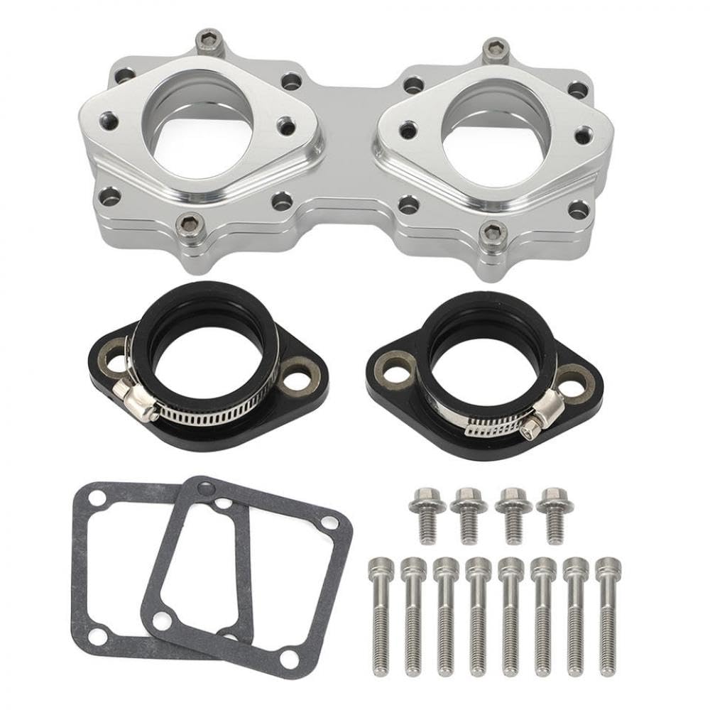 Universal Billet -Ansaugkrümmer Kompatibel mit 33 mm 34 mm 35 mm und 36 mm Vergaser, die mit Banshee YFZ350 kompatibel sind(Silver) von SSUMCUWR