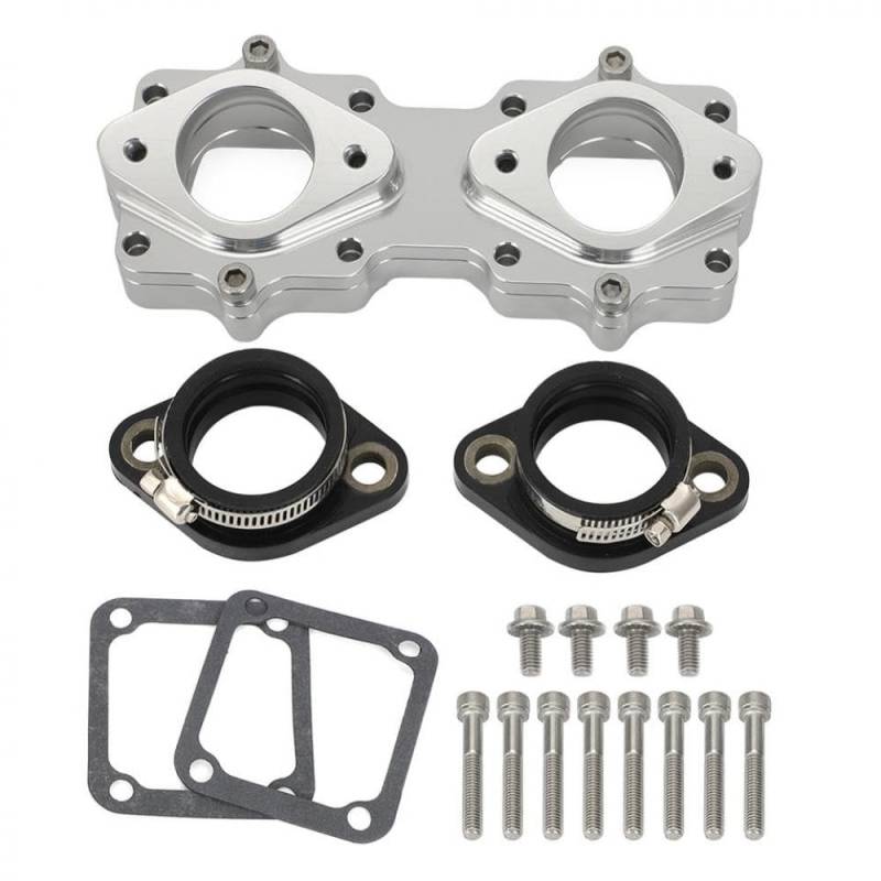 Universal Billet -Ansaugkrümmer Kompatibel mit 33 mm 34 mm 35 mm und 36 mm Vergaser, die mit Banshee YFZ350 kompatibel sind(Silver) von SSUMCUWR
