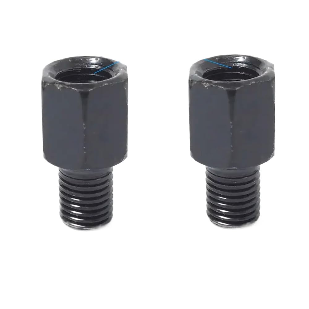 Universal Black Motorcycle Spiegeladapter M10 M8 10 mm 8 mm rechts Linke Gewinde im Uhrzeigersinn Anti-Clock-Rückspiegel-Konvertierungsschrauben(2X M10M8 (LR)) von SSUMCUWR