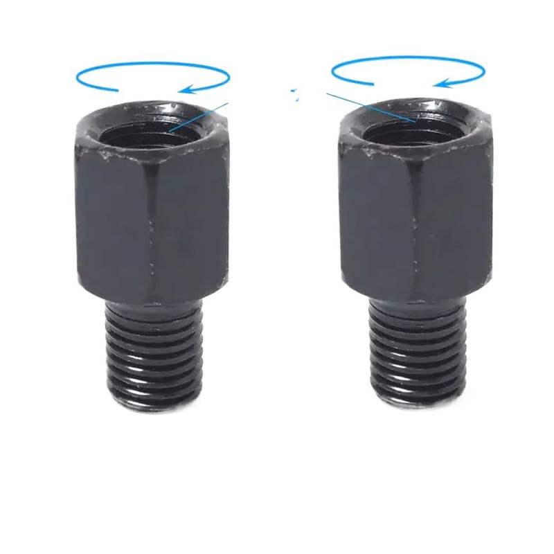 Universal Black Motorcycle Spiegeladapter M10 M8 10 mm 8 mm rechts Linke Gewinde im Uhrzeigersinn Anti-Clock-Rückspiegel-Konvertierungsschrauben(2X M8M10(RL)) von SSUMCUWR