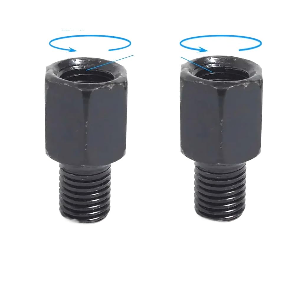 Universal Black Motorcycle Spiegeladapter M10 M8 10 mm 8 mm rechts Linke Gewinde im Uhrzeigersinn Anti-Clock-Rückspiegel-Konvertierungsschrauben(M8M8 (LL and LR)) von SSUMCUWR