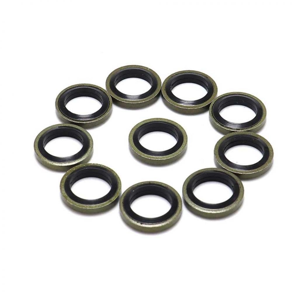 Universal M8 M10 Banjo Bolzenöl Abfluss Schraubdichtung Waschmaschine Kompatibel mit Motorradhydraulikkupplung Bremsbremsbremsbremsssättel(10 Pieces M10) von SSUMCUWR