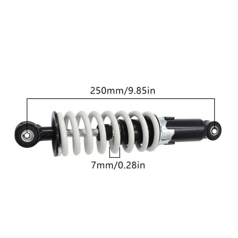 Universeller Stoßdämpfer Kompatibel mit ATV Quad Bike Buggy Scooter Kart kompatibel mit 350 mm 370 mm 380 mm vorderer Rückhängung(250mm) von SSUMCUWR