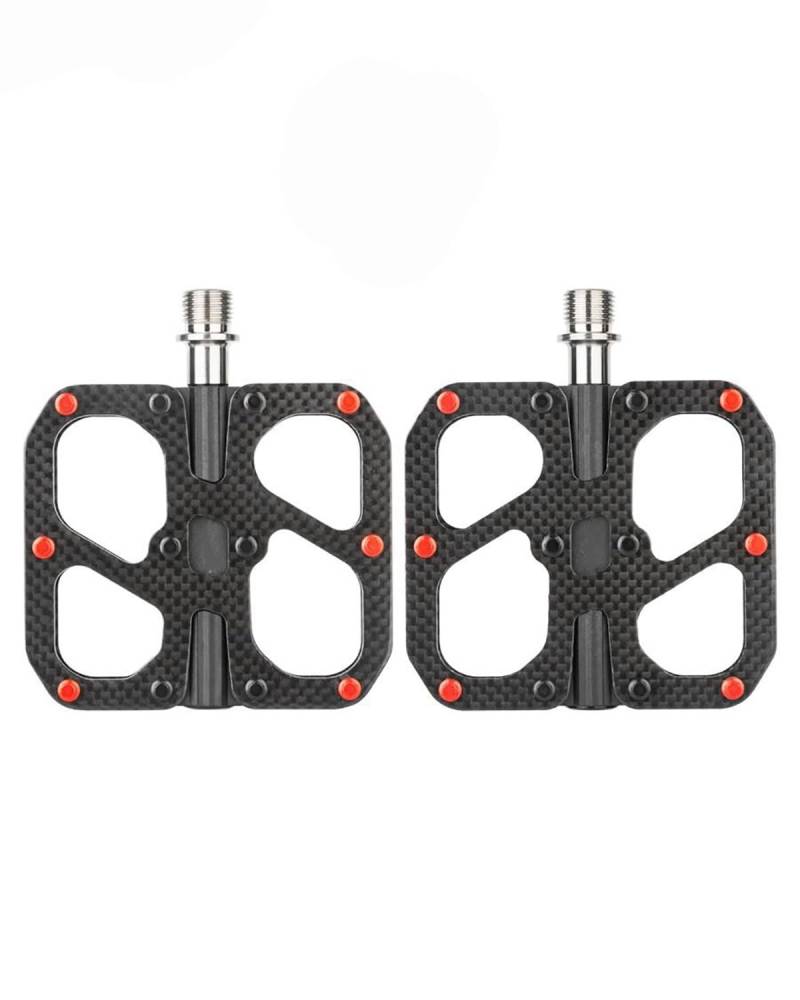 Fahrradpedale PROMEND Pedale Carbonfaser-Pedale 3-Lager Leichtgewicht Titanschaft M408C Ultraleichte Fahrradpedale Abgedichtete Lager(M408C Black) von SSUYGF