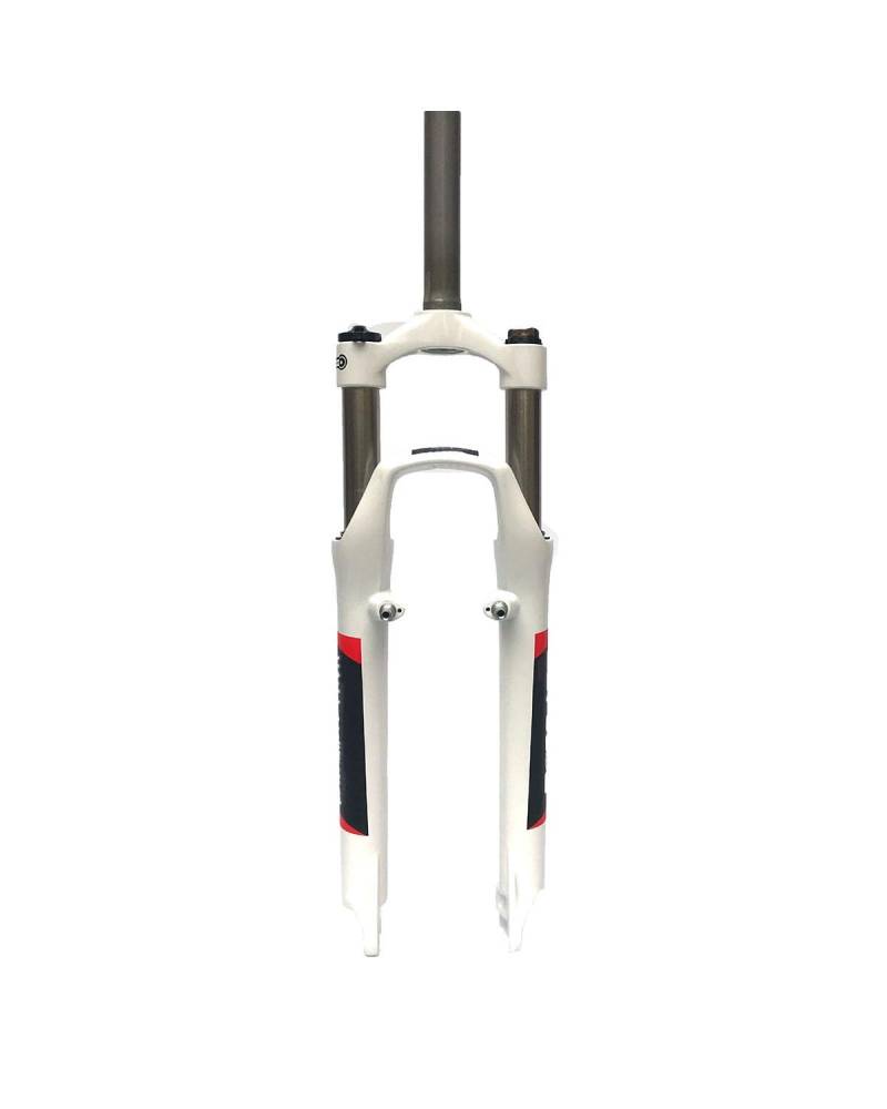 Federgabel Geeignet Für Mountainbikes 26 Zoll Vorderradgabel Stoßdämpfende Vorderradgabel Aus Aluminiumlegierung StoßDäMpfer An Der Vorderradgabel(White) von SSUYGF