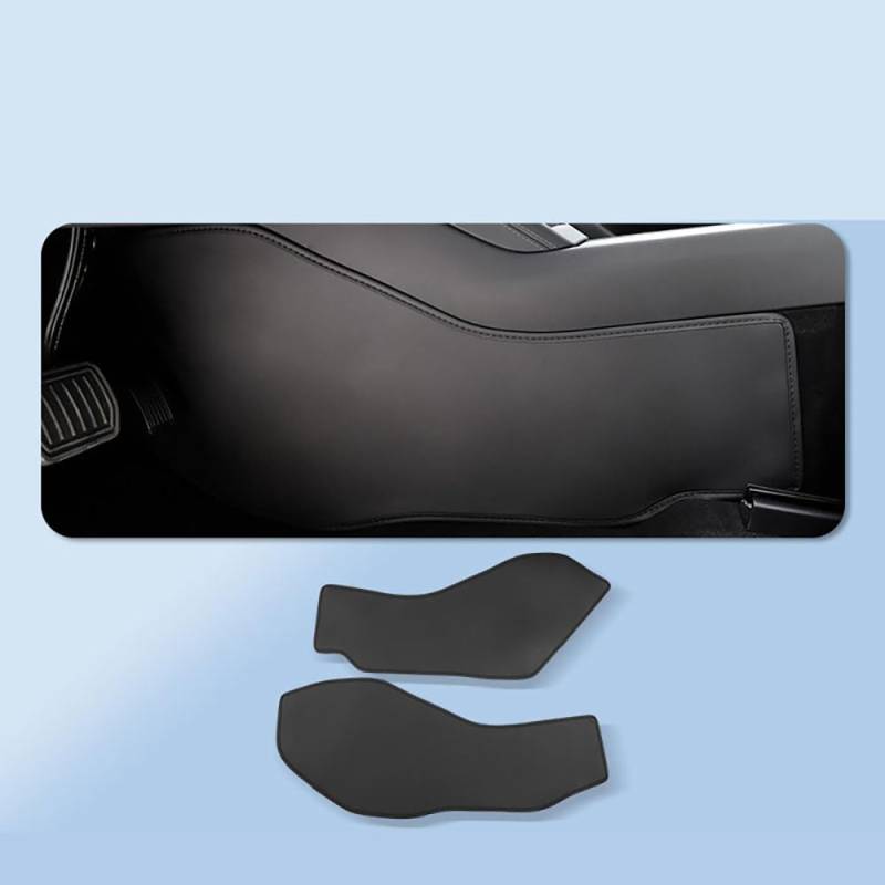 Für Tesla Model 3 + Highland 2024 Side Defense Kick-Pad, Mittelsteuerung, Anti-Kick-Pad, Leder-Schutzhülle, Zubehör (schwarz) von STAMOO