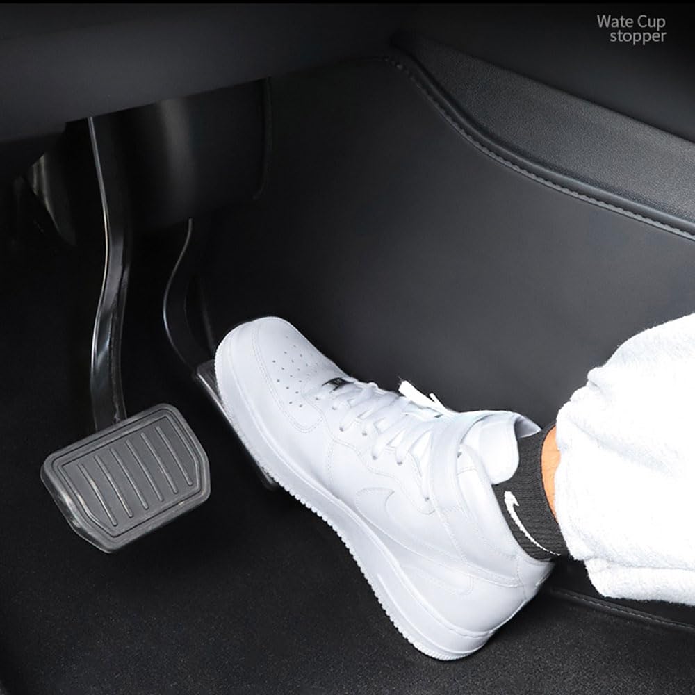 Für Tesla Model 3 Y Mittelkonsole Zwei Seitenteile Anti Kick Pad Defense Protector Leder Aufkleber Fußabdeckung Autozubehör (Modell 3) von STAMOO
