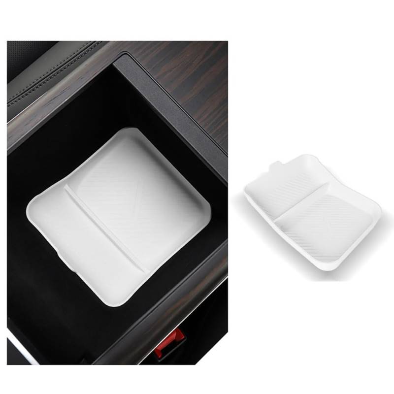 Mittelkonsole Organizer für Tesla Model S Model X 2022 2023 2024 2025 Mittelkonsole Organizer Tablett Matte Zentrale Steuerung untere hintere Armlehne Aufbewahrungsbox Pad Auto Fahrzeugmatte (Modell X von STAMOO