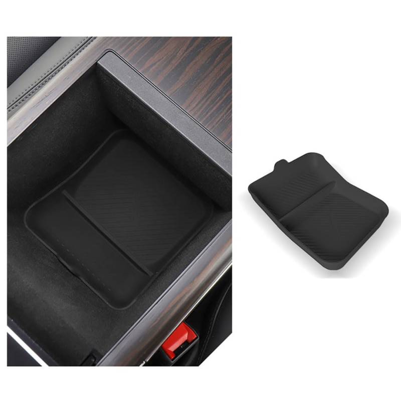 Mittelkonsole Organizer für Tesla Model S Model X 2022 2023 2024 2025 Mittelkonsole Organizer Tablett Matte Zentrale Steuerung untere hintere Armlehne Aufbewahrungsbox Pad Auto Fahrzeugmatte (Modell X von STAMOO