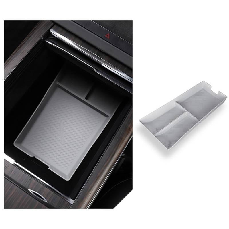 Mittelkonsole für Tesla Model S Model X 2022 2023 2024 2025 Mittelkonsole Organizer Tray Mat Zentrale Steuerung untere hintere Armlehne Aufbewahrungsbox Pad Auto Fahrzeugmatte (Modell X S von STAMOO