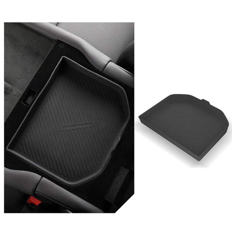 Mittelkonsole für Tesla Model S Model X 2022 2023 2024 2025 Mittelkonsole Organizer Tray Matte Zentrale Steuerung untere hintere Armlehne Aufbewahrungsbox Pad Auto Fahrzeugmatte (Modell S Armlehne Box von STAMOO