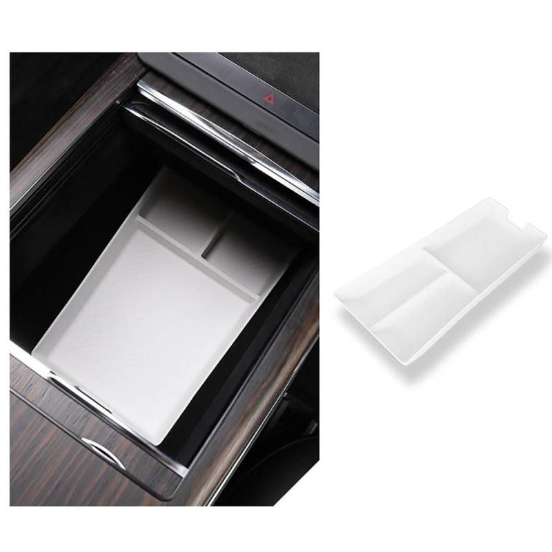 Mittelkonsole für Tesla Model S Model X 2022 2023 2024 2025 Mittelkonsole Organizer Tray Matte Zentrale Steuerung untere hintere Armlehne Aufbewahrungsbox Pad Auto Fahrzeugmatte (Modell X S von STAMOO