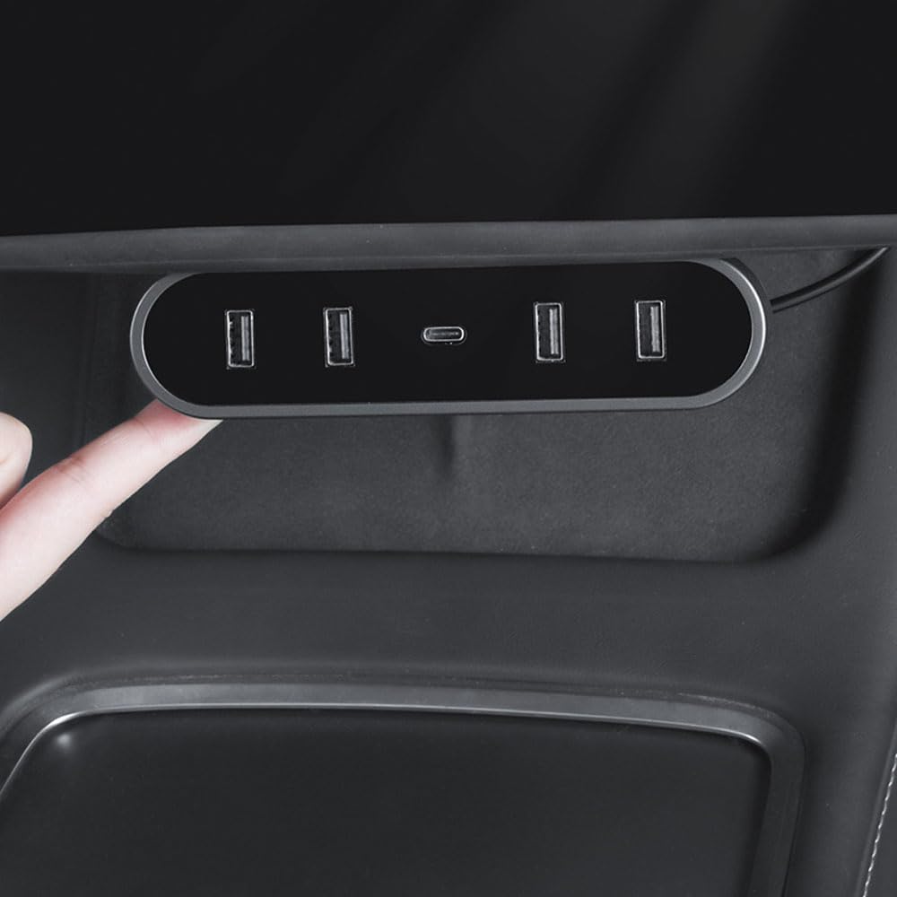 STAMOO Faltbare und versteckte USB Schnellladestation unter Bildschirm für Tesla Model 3/Y 2021-2024 Schnellladegerät Dockingstation USB STAMOO Faltbare und versteckte USB Schnellladestation unter Bildschirm für Tesla Model 3/Y 2021-2024 Schnellladegerät Dockingstation USB von STAMOO