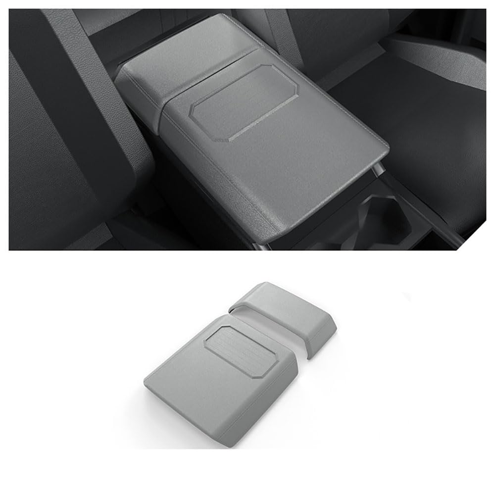 STAMOO Für Tesla Cybertruck 2024 2025 Mittelkonsole Armlehnenbezug TPE Kratzfestigkeit Armlehnenschutz (Grau) von STAMOO