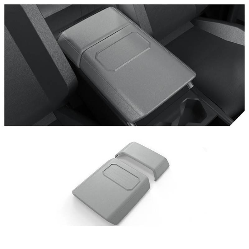 STAMOO Für Tesla Cybertruck 2024 2025 Mittelkonsole Armlehnenbezug TPE Kratzfestigkeit Armlehnenschutz (Grau) von STAMOO