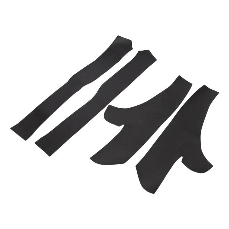 STAMOO Für Tesla Model 3 2016–2023 Auto Kohlefaser-Muster Leder vorne und hinten Einstiegsleisten Schutz versteckter Schutz 4 Stück/Set (Kohlefaser-Muster) von STAMOO