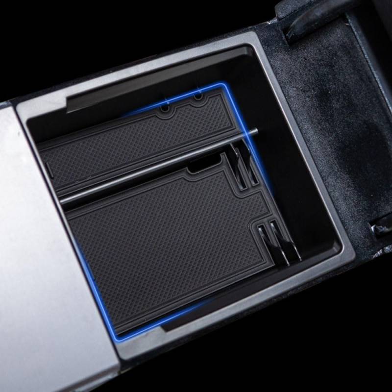 STAMOO Mittelkonsolen-Organizer für Tesla Model 3 Highland 2024, beflockte Armlehnenbox, Organizer, Ablage, Aufbewahrungsbox (Silikon-Polster-Armlehnen-Aufbewahrungsbox) von STAMOO